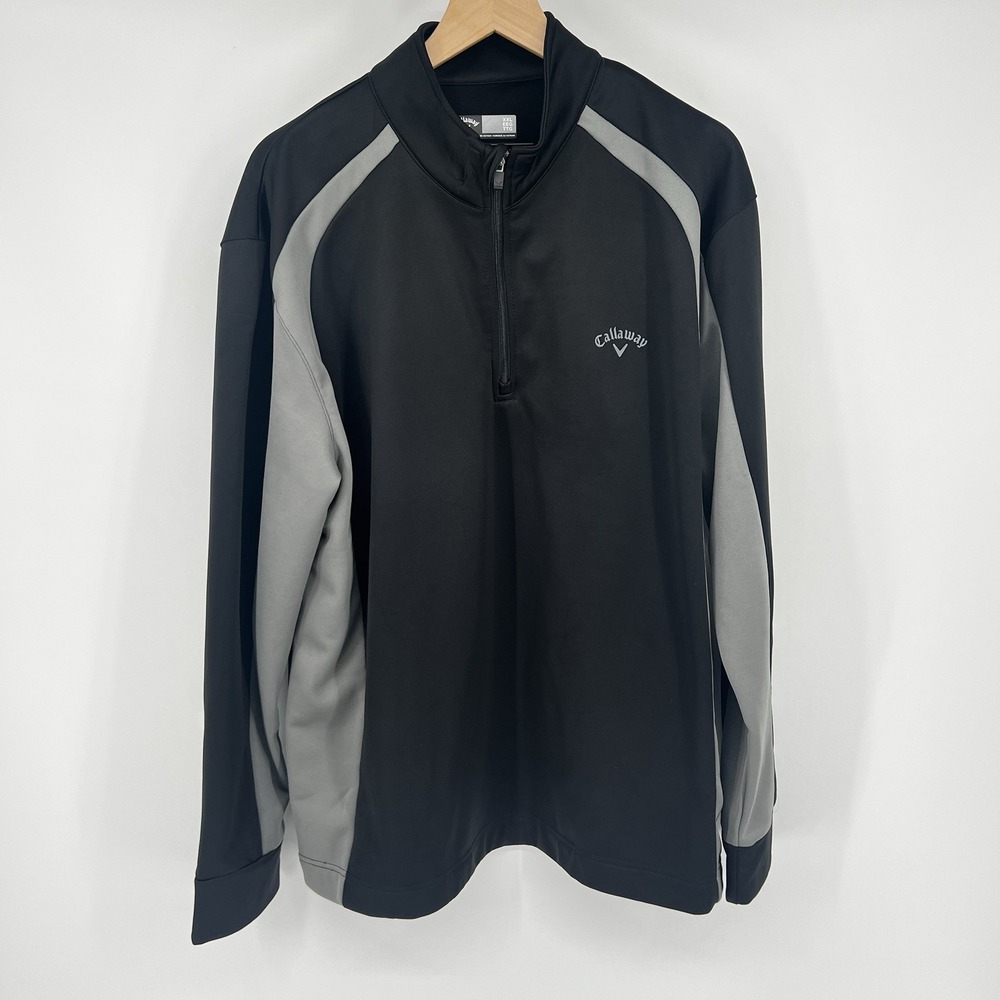Callaway Golf Pullover Mens XXL Black ‎  1/4 Zip Polyester..nwot